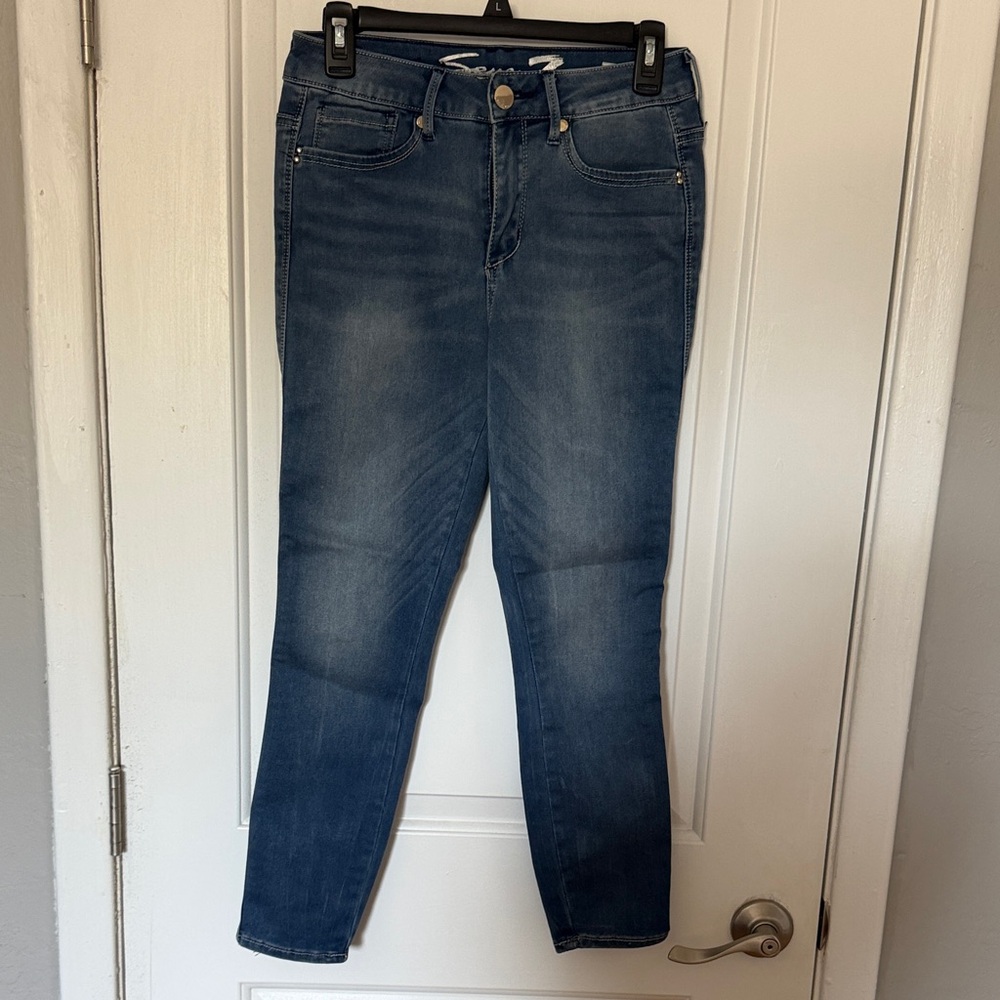 Women's Blue Slim Straight Jeans